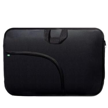 Imagem de Capa Case para Notebook com Bolso, Preta, Compatível com Laptops de 15,6 Polegadas