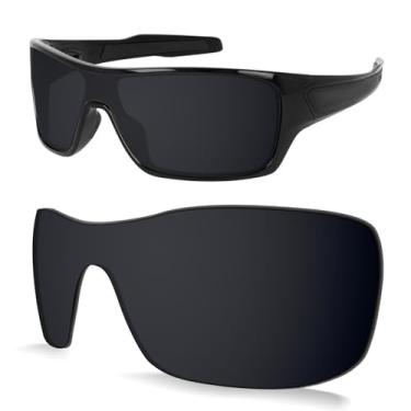 Imagem de Biyxpiv Lentes de substituição de 1,5 mm compatíveis com óculos de sol Oakley Turbine Rotor OO9307, antirriscos, Preto escuro