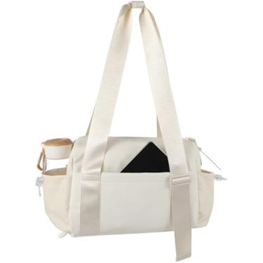 Imagem de Bolsa de ginástica pequena feminina, bolsa compacta para fitness e viagens, alças duplas de ombro, compartimento molhado