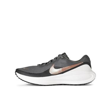 Imagem de Nike Tênis de corrida feminino Revolution 8 Road, Cinza médio/Mtlc vermelho bronze-preto-vela, 35