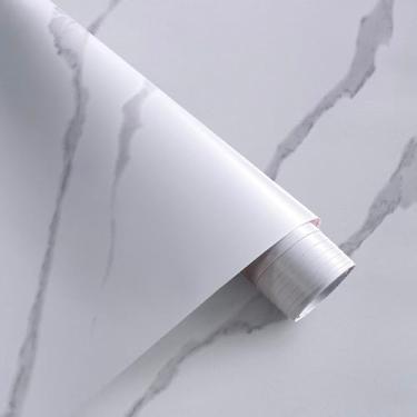 Imagem de ANT Papel de parede de contato de mármore autoadesivo para gaveta de bancada, prateleira, armário, fácil de limpar (fosco de mármore, 61 cm x 3 m)