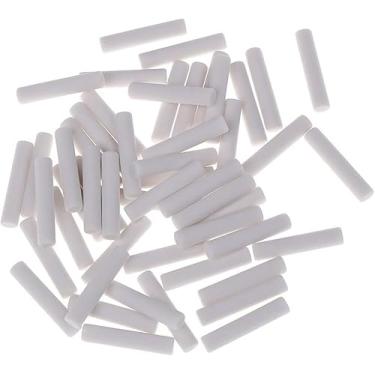 Imagem de 50 refis de borracha cilíndrica branca (5 x 25 mm) - Borrachas mecânicas de borracha premium para esboços, materiais escolares e de escritório