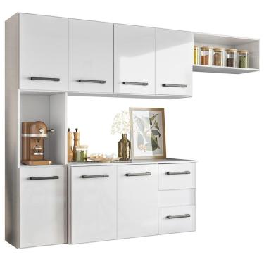 Imagem de Armário De Cozinha Compacta Suspensa Jully N03 Branco - Mpozenato
