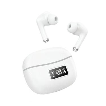 Imagem de Fone De Ouvido Branco Sem Fio Bluetooth Touch Display Lcd - Generico