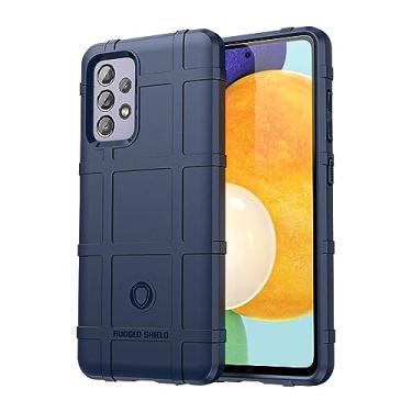 Imagem de IDEWEI Capa de telefone para Samsung Galaxy A52S 5G, fibra de carbono refinada, anti-queda, anti-impressão digital, proteção total de 360° azul