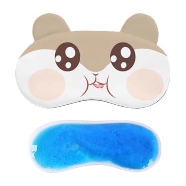 Imagem de Protetores Oculares para Dormir | Vendas Noturnas Bloqueadoras De Luz Com Gel Refrescante,Máscara De Olhos Com Estampas De Cartoon,Para Use Em Casa Viagem Sesta Relaxamento Descanso E Avião