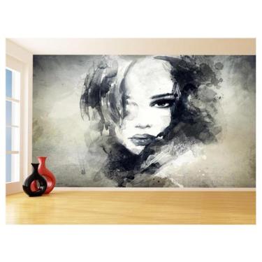 Imagem de Papel De Parede 3D Salão De Beleza Arte Mulher 3,5M Slb96 - Você Decor