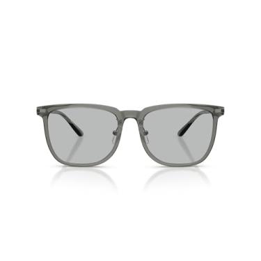 Imagem de Emporio Armani Óculos de sol quadrados EA4255D, cinza transparente brilhante/cinza claro, 56 mm, Cinza transparente brilhante/cinza claro, 56 mm