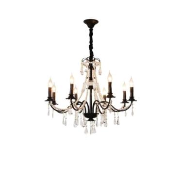 Imagem de Luminária pendente de cristal avançada, luxuosa e com atmosfera criativa, ideal para quarto, sala de estar ou qualquer outro ambiente em uma villa. Design francês e moderno para restaurantes