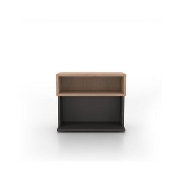 Imagem de Mesa Lateral Ravena G Madeira Clara e Preto