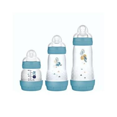 Imagem de Kit com 3 Mamadeiras Easy Start 130/260/320ml Azul - MAM