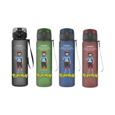 Imagem de Garrafa De Água Plástica De 560ML Pokémon Pikachu Squirtle Bulbasaur, 