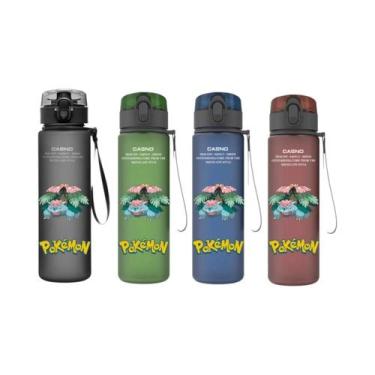 Imagem de Garrafa De Água Plástica De 560ML Pokémon Pikachu Squirtle Bulbasaur, 