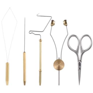 Imagem de Kit de Ferramentas para Amarração Mosca com Whip Finisher Suporte Bobina Bodkin Fio Iscas Pesca Prático Pescadores e Entusiastas da Excelente Escolha
