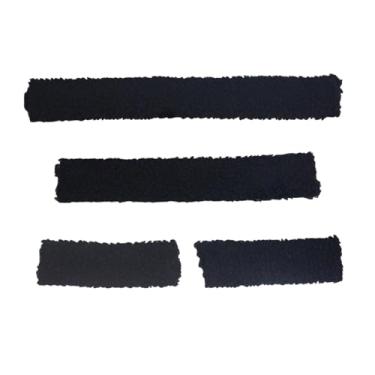 Imagem de Dynwave Conjunto de 4 protetores de focinho para cabresto de cavalo, acolchoados, profissionais e fáceis de instalar. Acessórios para arreios, Preto