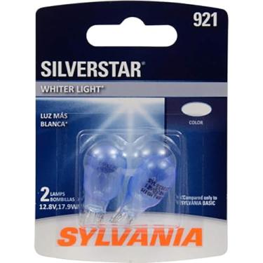 Imagem de SYLVANIA – Mini lâmpada 921 SilverStar – Mais brilhante e mais branca, ideal para o centro de alta montagem de luz de parada (CHMSL) e mais (contém 2 lâmpadas)