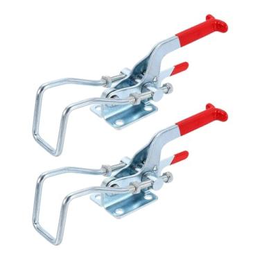 Imagem de HARFINGTON 2 peças 40341 Grampo de trava de alternância M8 x 55 mm 990.2 kg Capacidade de retenção ajustável Travas de tração de liberação rápida Grampos de ferrolho de ferro galvanizado para tampa de