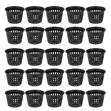 Imagem de 25 UNID Cestos de Malha Fendida para Jardim Plantio Hidropônico Vasos Plásticos Redondos Hidroponia Plantas Varanda Escritório e