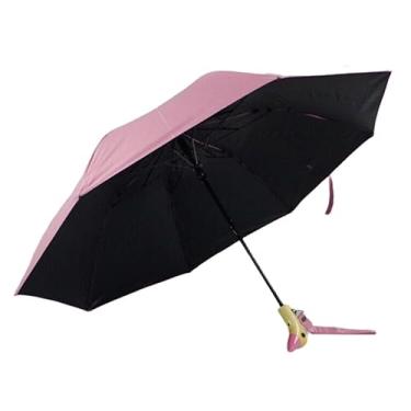 Imagem de LMJYU Guarda-chuva externo à prova de vento chuva cabeça alça dupla guarda-chuva feminino protetor solar automático equipamento de chuva