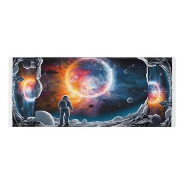 Imagem de Wassud An Astronaut Looks To The Sky Capas de lavadora e secadora, protetor de lavadora com sacos de armazenamento, capa de geladeira à prova de poeira com bolsos para lavanderia doméstica, cozinha