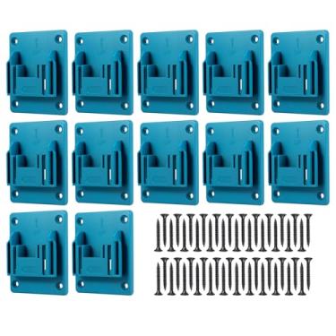 Imagem de MLYNZXJSY 12 peças de suporte de ferramentas elétricas de plástico para economia de espaço com 48 parafusos, armazenamento de parede para oficina e garagem