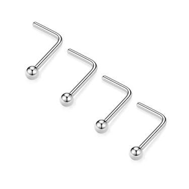 Imagem de GAGABODY G23 argola de nariz de titânio 20G 18G piercing de nariz em forma de L, piercing de nariz, piercing de nariz, tragus, cartilagem, helix, argola, piercing de nariz, joia, Metal, outro