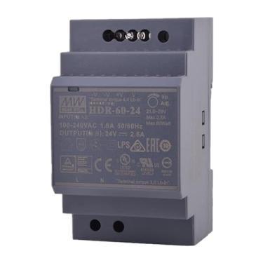 Imagem de Mean Well 60W Fonte De AlimentaçãO De Trilho Din Super Slim Step Shape 48v Rsp Conversor 110vac Para 12vdc Meanwell Fonte De AlimentaçãO 24V 2.5A (HDR-60-24 24V/2.5A/60W/Ultra Slim Supply)