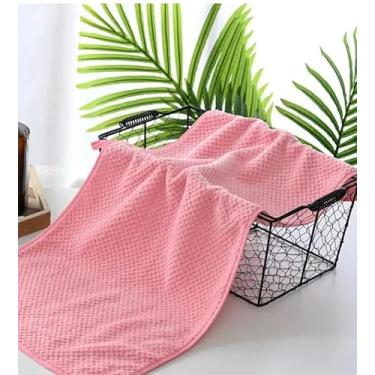 Imagem de Toalha de Banho Grande Microfibra 70x140cm Alta Absorção Toalha Secagem Rápida para Praia Academia Viagem (Salmão)