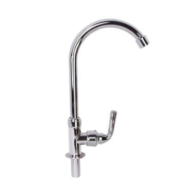 Imagem de Torneira Para Cozinha de Mesa, 1/2'', Inox, 33cm Altura, Alavanca Lateral, Bico Anatômico, PP ABS SS