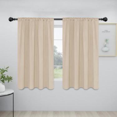 Imagem de Cortinas Blackout Easy-Going Rod Pocket 42x54cm, bege, 2 painéis
