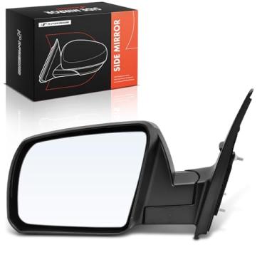 Imagem de A-Premium Espelho retrovisor retrovisor externo preto e prata manual do motorista - Compatível com Toyota Tundra 2014 2015 - Não aquecido manual dobrável preto e prateado
