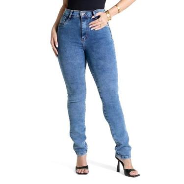 Imagem de Calça Jeans Feminina Sawary Hot Pants Azul, Azul, 44