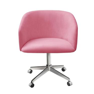 Imagem de Poltrona Atenas Base Giratória Com Rodinhas Cor:suede Rosa 280 Suede Rosa 280
