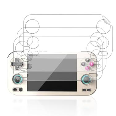 Imagem de YAJOJO Pacote com 3 protetores de tela para console de jogos portátil Anbernic RG476H, transparente, filme flexível, compatível com capas, para Anbernic RG476H, clareza HD