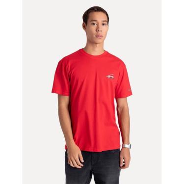 Imagem de Camiseta Tommy Jeans Masculina Regular Classic Smal Flag Vermelha-Masculino