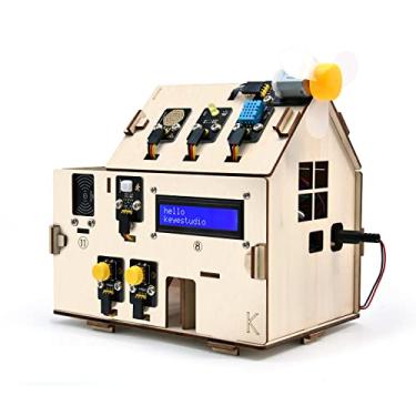 Imagem de KEYESTUDIO Esp32 Smart Home Starter Kit Para Arduino E Python, Kit De Codificação De Automação Residencial Eletrônica, Kit De Sensor Diy Para Casa De Madeira Conjunto Educacional Para Adultos Adolesce
