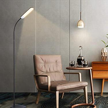 Imagem de Alomejor Lâmpada de Assoalho, 12W 1200LM, 3 Temperaturas de Cor, Luz de pé Regulável Com Controle de Toque para Sala de Estar, Quarto, Escritório (plugue americano)