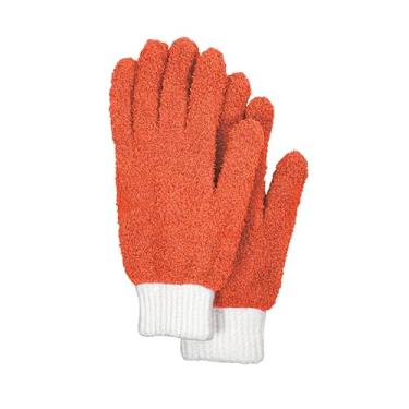 Imagem de TidyUps Luvas de limpeza de microfibra – Pacote duplo, luvas de limpeza sem arranhões com carga estática para pelos de animais de estimação, persianas, eletrônicos (coral)