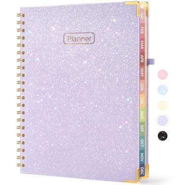 Imagem de Forvencer Agenda 2026 semanal e mensal, agenda agenda 21,6 cm x 28 cm com abas laminadas coloridas, bolso interno, agenda 2026 para escritório, casa, material escolar, presentes de Natal para mulheres