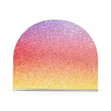 Imagem de Porta-guardanapos de cozinha roxo vermelho amarelo com glitter, pacote com 2, porta-guardanapos para festa, porta-guardanapos com peso