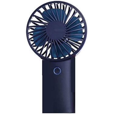 Imagem de AEWFRRV Mini ventilador USB portátil vento forte silencioso bateria recarregável ventilador portátil ventilador de refrigeração ar condicionado (cor: rosa) yubin1993 (cor: azul)