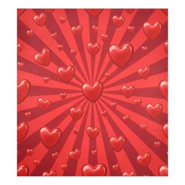 Imagem de Blueangle Capa magnética para lava-louças coração concêntrico dia dos namorados, decoração da capa da máquina de lavar louça, adesivos de eletrodomésticos, adesivos de eletrodomésticos, 58 cm C x 66