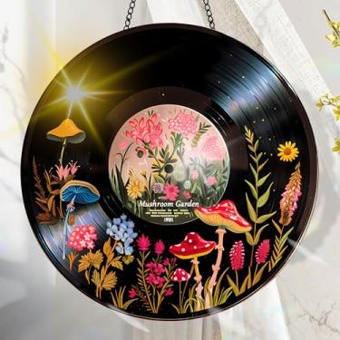 Imagem de Protetor solar de acrílico colorido, decoração de janela suspensa com design de vitral impresso, apanhador de sol, arte de parede de arco-íris, ornamentos de Natal para uso interno e externo 19,8 x