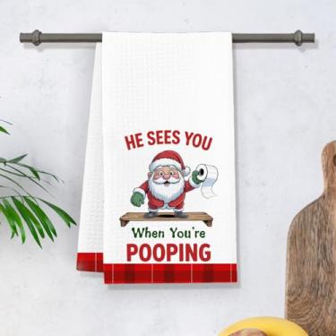Imagem de Toalhas de Natal, Toalhas de Cozinha de Natal, Casa de Férias Interior Casa de Banho Festa Decorações Sazonais Noel - 4