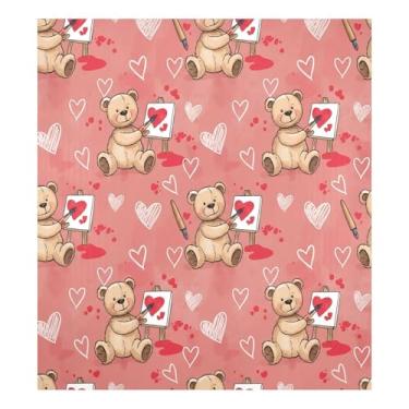 Imagem de Blueangle Capa magnética para lava-louças Valentine's Bears, decoração da capa frontal da máquina de lavar louça, adesivos de eletrodomésticos, adesivos de eletrodomésticos, 58,4 cm C x 66 cm adesivo