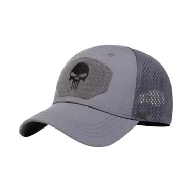 Imagem de Boné De Beisebol Unissex Ajustável Com Bordado De Caveira, Respirável,