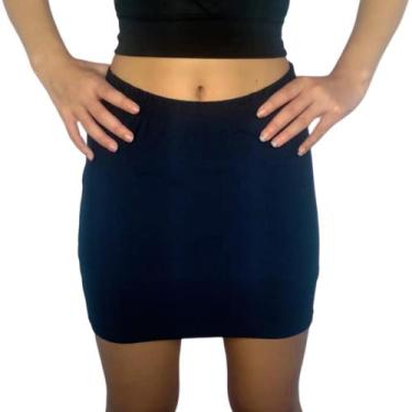 Imagem de Mini Saia Feminina Justa Elástico Lisa Suplex Pp Ao Plus Size - Serdan