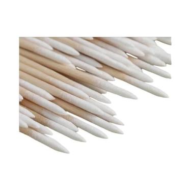 Imagem de Cotonetes Duplos Com Pontas Finas 100 200 300 Peças Para Arte De Unhas