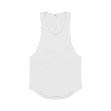 Imagem de Camiseta Sem Mangas De Algodão Respirável Para Homens, Top De Treino D