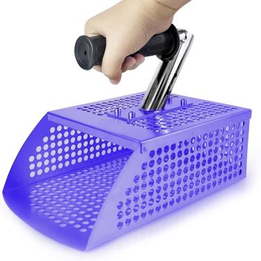 Imagem de Sand Flea Rake for Beach Sand Scoop for Metal Detecting Heavy Duty Stainless Steel Sand Sifter Shovel with Anti Slip Handle Ideal for Underwater Treasure Hunting (Blue, XXS)